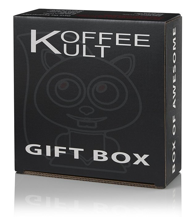 Koffee Kult Coffee Holiday Gift Basket - Variety of 3 Whole Bean Coffee - Dark Roast - Medium Roast - Harrar Coffees N12