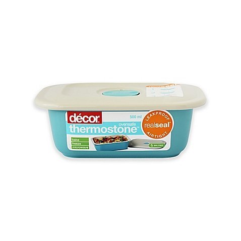 D&eacute;cor Thermostone 16.9 oz. Oblong Ceramic Baker with Airtight Lid