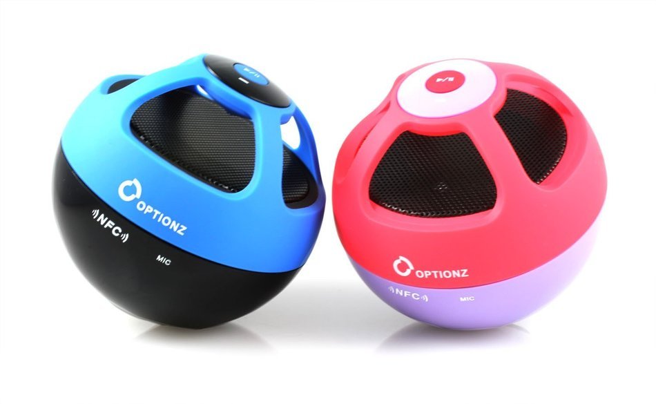 Optionz Bluetooth Speaker Rechargeable Wireless with Built-in Hands free Speakerphone and Microphone