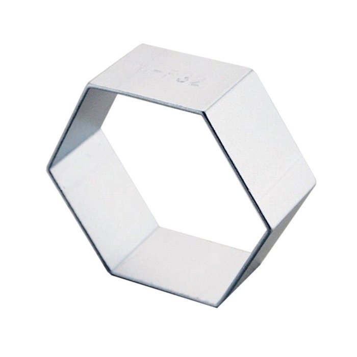 DUFUSTORE 1pcs Aluminium Fondant Baking Cutter Mould Sugarcraft Cake Tools Hexagon Cutter