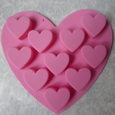Heart Silicone Cake mold / Pudding mold / Chocolate mold / Ice lattice mold color random
