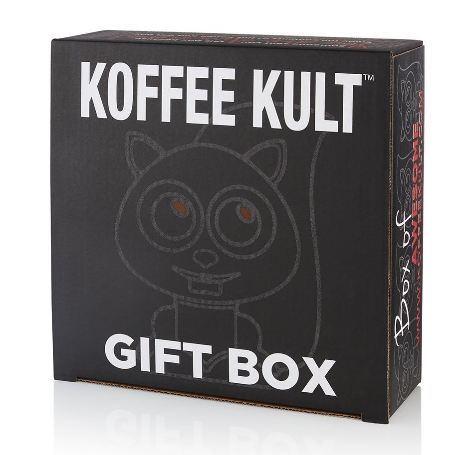 Koffee Kult Coffee Holiday Gift Basket - Variety of 3 Whole Bean Coffee - Dark Roast - Medium Roast - Harrar Coffees N18