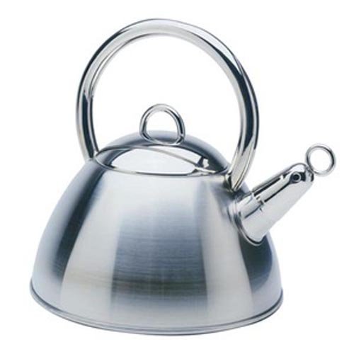 Norpro 2.6 Quart Whistling Teakettle, Mirrored Stainless