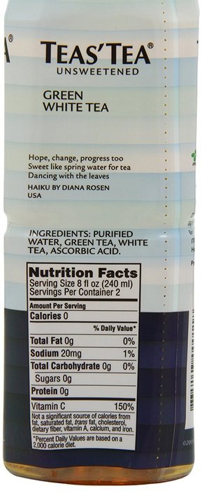 Teas' Tea Unsweetened Jasmine Green Tea, 16.9 Ounce (Pack of 12) N4