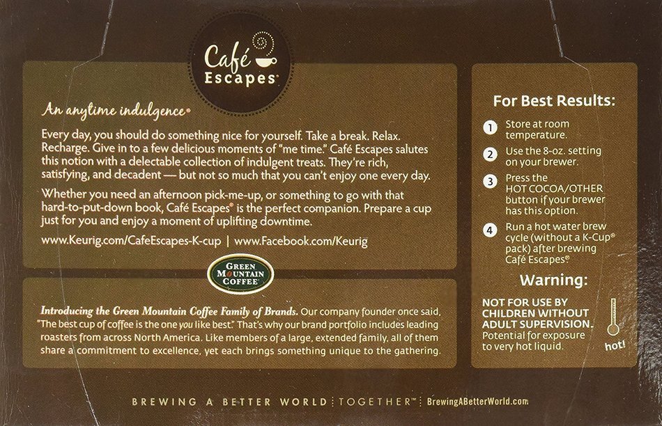 Caf&eacute; Escapes Chai Latte, K-Cup Portion Count for Keurig Brewers, 24-Count N25
