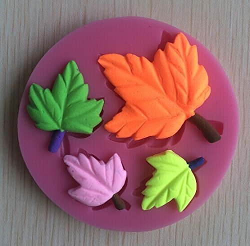 HSE New Arrival Leaf Silicone 3D Flower Mold Fondant Cake Decorating Tools,Four Color Mould, Silicone Soap Mold...