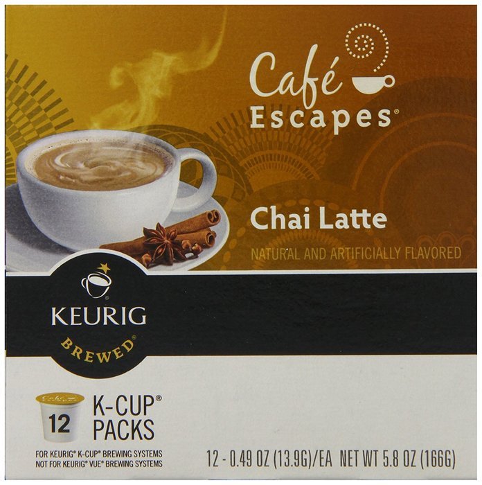Caf&eacute; Escapes Chai Latte, K-Cup Portion Count for Keurig Brewers, 24-Count N29