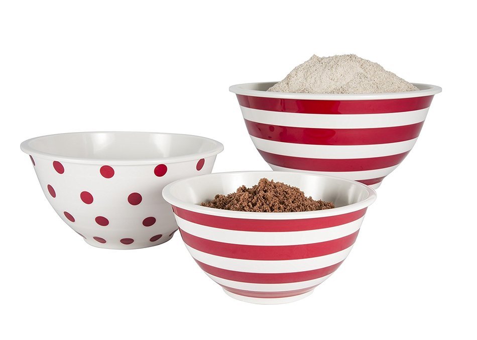 Anchor Hocking 3-Piece Decorated Melamine Mixing Bowl Set