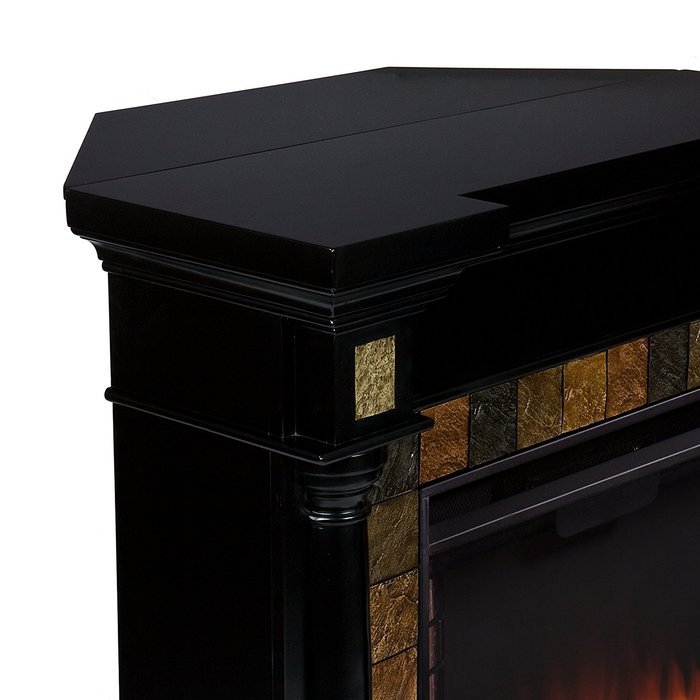 SEI Carrington Convertible Electric Fireplace, Slate/ Black N2