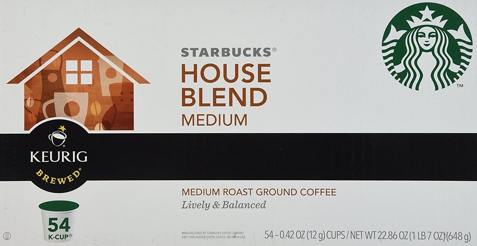 Starbucks House Blend, K-Cup for Keurig Brewers, 54 Count