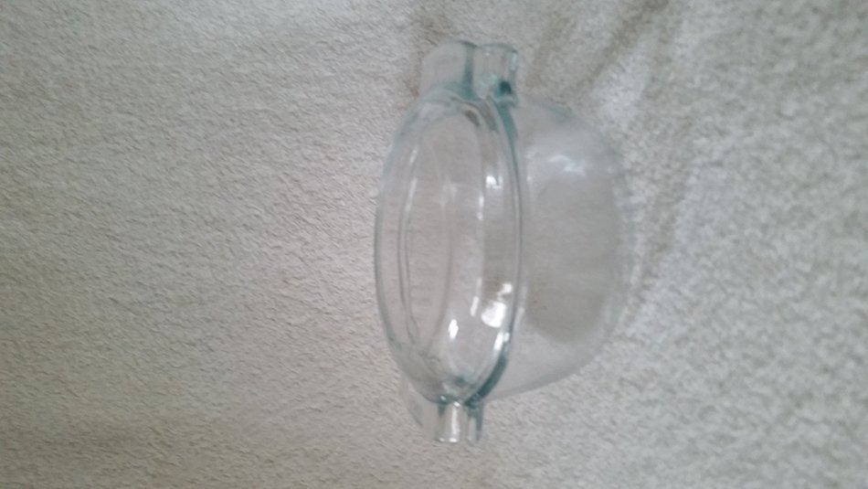 Pyrex De Corning France Clear Glass Blue Tinted Casserole Dish 5.5" Dish #451 N3