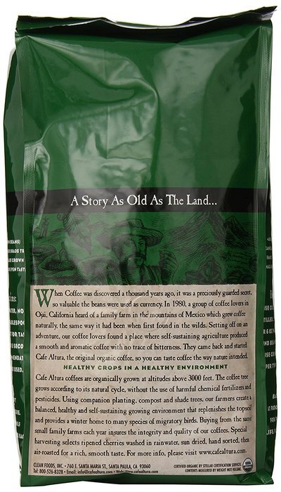 Cafe Altura Whole Bean Organic Coffee, Sumatran Dark Roast, 2 Pound N4