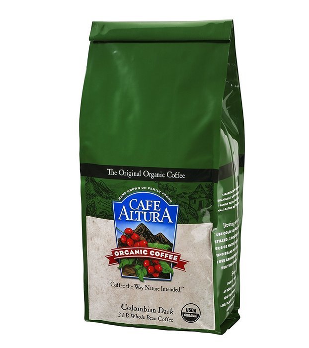 Cafe Altura Whole Bean Organic Coffee, Sumatran Dark Roast, 2 Pound N5