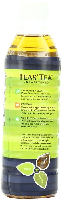 Teas' Tea Unsweetened Jasmine Green Tea, 16.9 Ounce (Pack of 12) N12