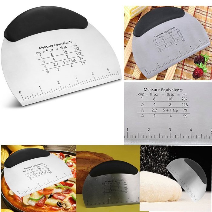 Accmor Stainless Steel Pastry Blender and Scraper /Cutter Set - Professional Dough Blender with Blades, Multipurpose... N3