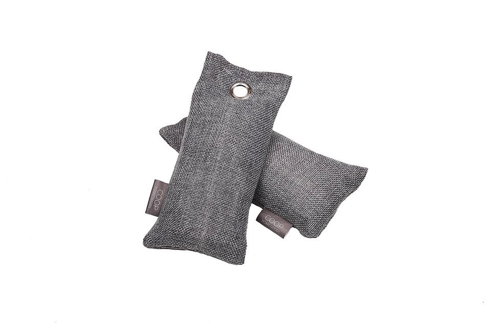 Coop Home Goods - Natural Moso Bamboo Charcoal Deodorizer - 2 x 100g (2 pcs) for shoes, boots, gym bag or boxing...