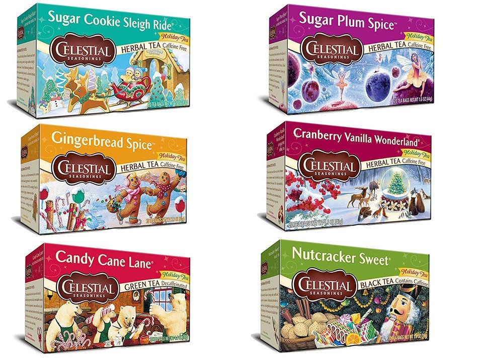 Bundle: Celestial Seasonings Holiday Tea Sampler 6-pack N2