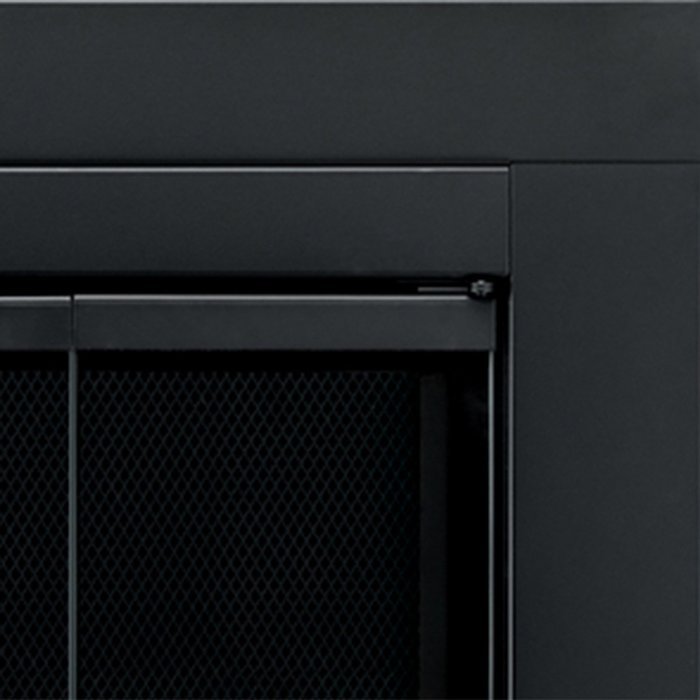 Pleasant Hearth AT-1001 Ascot Fireplace Glass Door, Black, Medium