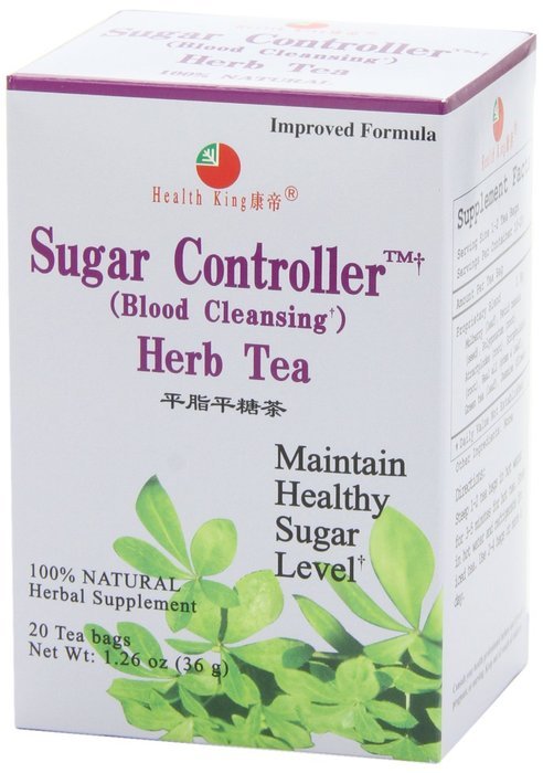Health King Sugar Controller Herb Tea, Teabags, 20-Count Box (Pack of 4) N3