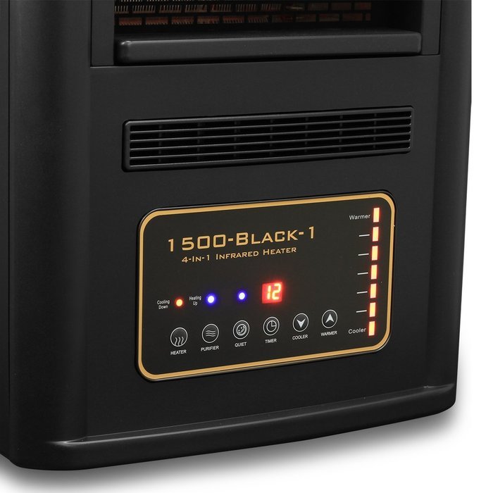 1500W Quartz Infrared Heater Humidifier Plasma Inverter Air purifier XPD-1500BLK
