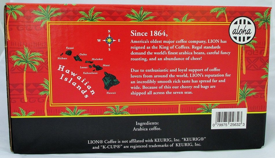 Lion Coffee Original Flavor for Keurig K-cup Machines (54 Cups/box) N3
