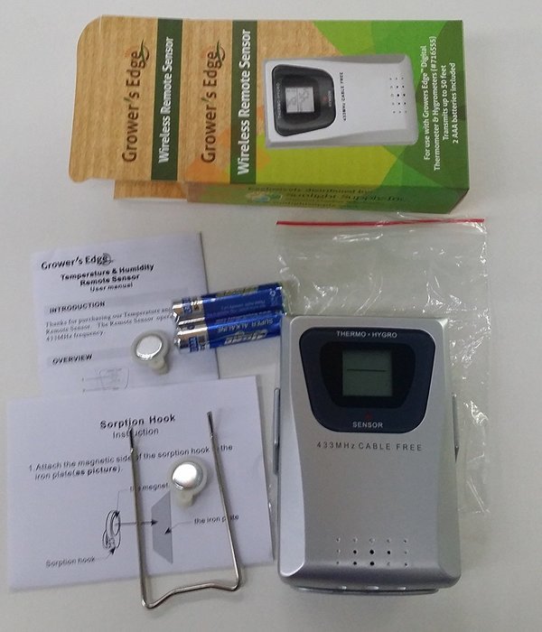 MIEO HR641 Wireless Thermometer and Hygrometer with 1 Remote Sensor for Home-Greenhouse-Warehouse and Workshop N3