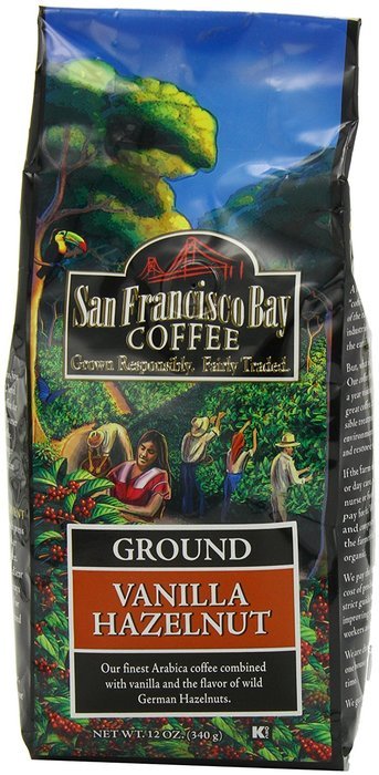San Francisco Bay Coffee Ground, Vanilla Hazelnut, 12 Ounce