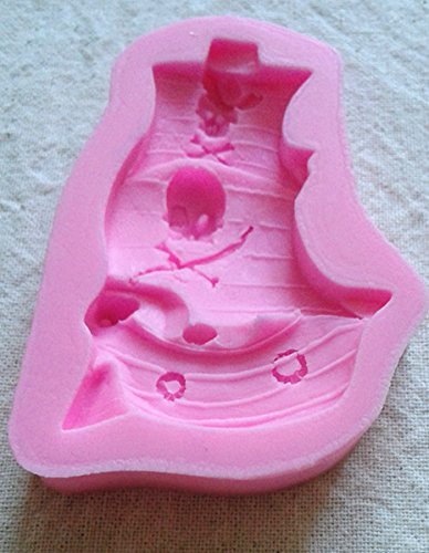 Design 220 Pirate Boat Shape 3D Silicone Fondant Mold, Cake Decoration Tool, Food Grade Material