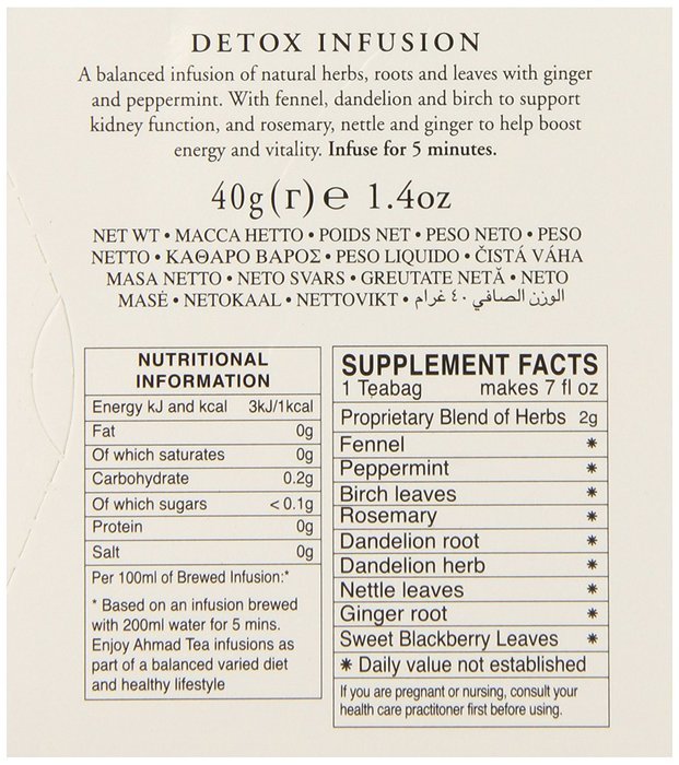Ahmad Tea Detox, 20 Count (Pack Of 6) N5