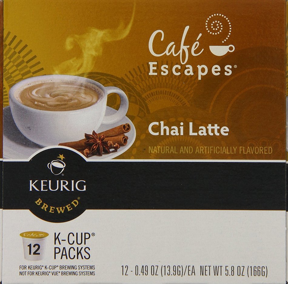 Caf&eacute; Escapes Chai Latte, K-Cup Portion Count for Keurig Brewers, 24-Count N44