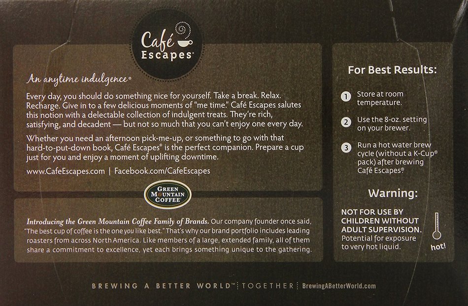 Caf&eacute; Escapes Chai Latte, K-Cup Portion Count for Keurig Brewers, 24-Count N45