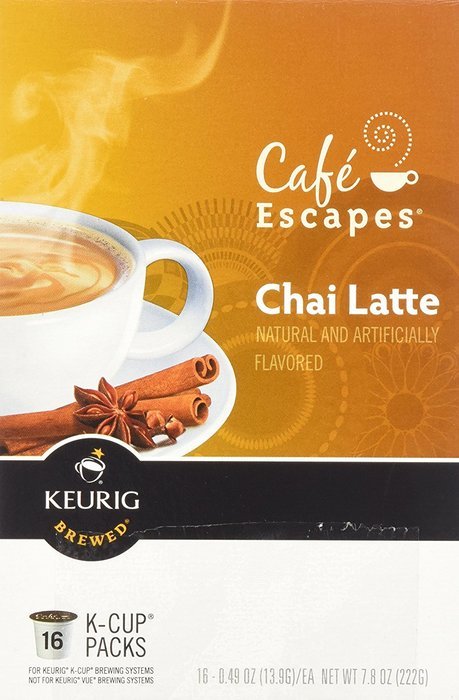 Caf&eacute; Escapes Chai Latte, K-Cup Portion Count for Keurig Brewers, 24-Count N58