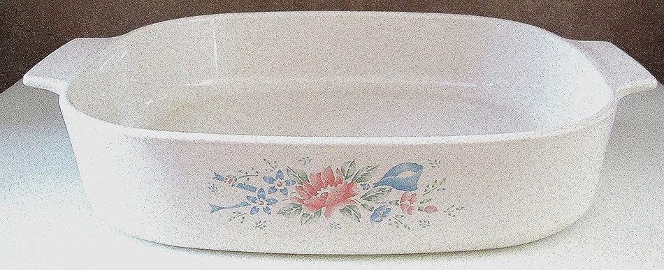 Corning Ware A-10-B Bisque Symphony 2.5 Liter Casserole with Clear Glass Dome Lid N2
