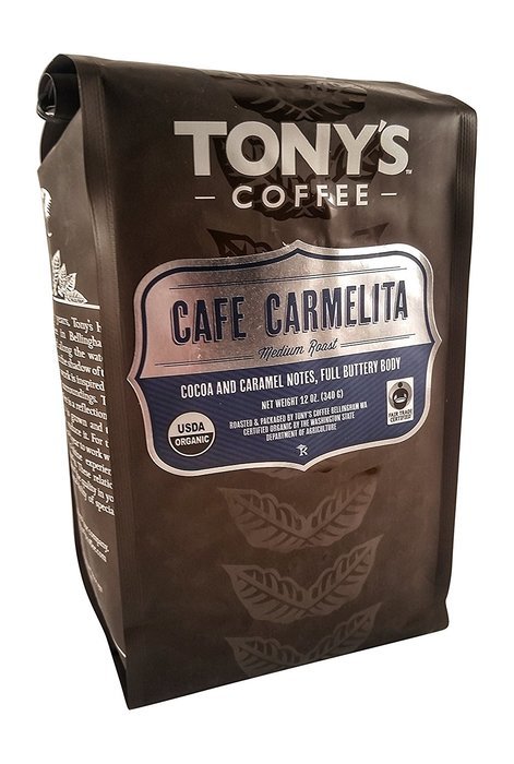 Buttery Caramel Flavored Coffee - Cafe Carmelita Medium Roast by Tonys Coffee - 12 oz. - Organic and Fair Trade... N2