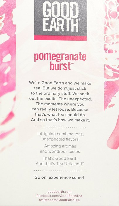 Good Earth Pomegranate Burst Green Tea, 18 Tea bags N3