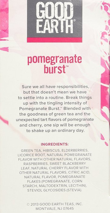 Good Earth Pomegranate Burst Green Tea, 18 Tea bags N4