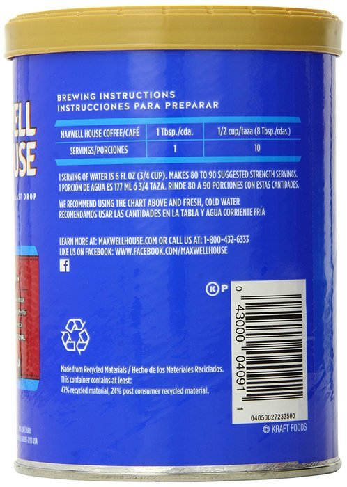 Maxwell House Ground Coffee, Original Roast, 11.5 Ounce N13