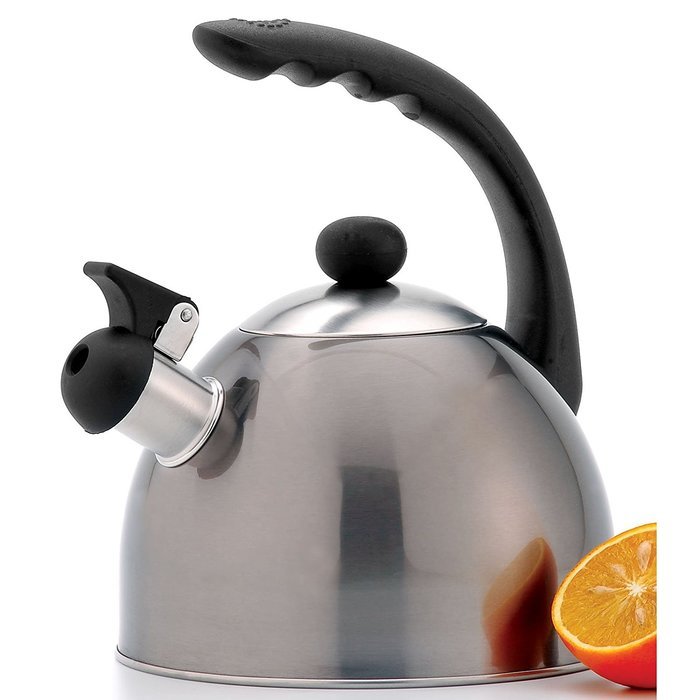 Creative Home 72211R Rhapsody All Stainless Steel Tea Kettle, 2.1-Quart N3