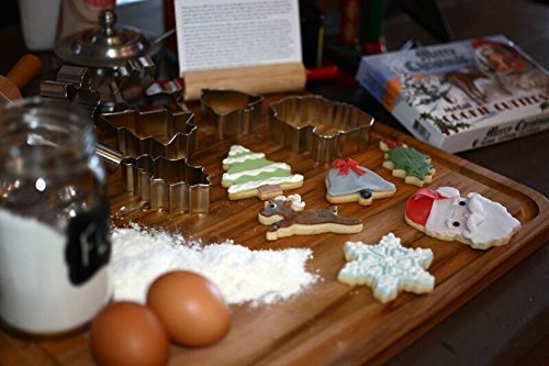 R & M International Vintage Inspired Classic Christmas 6 Piece Cookie Cutter Set in Decorative Gift Box Bakers... N3
