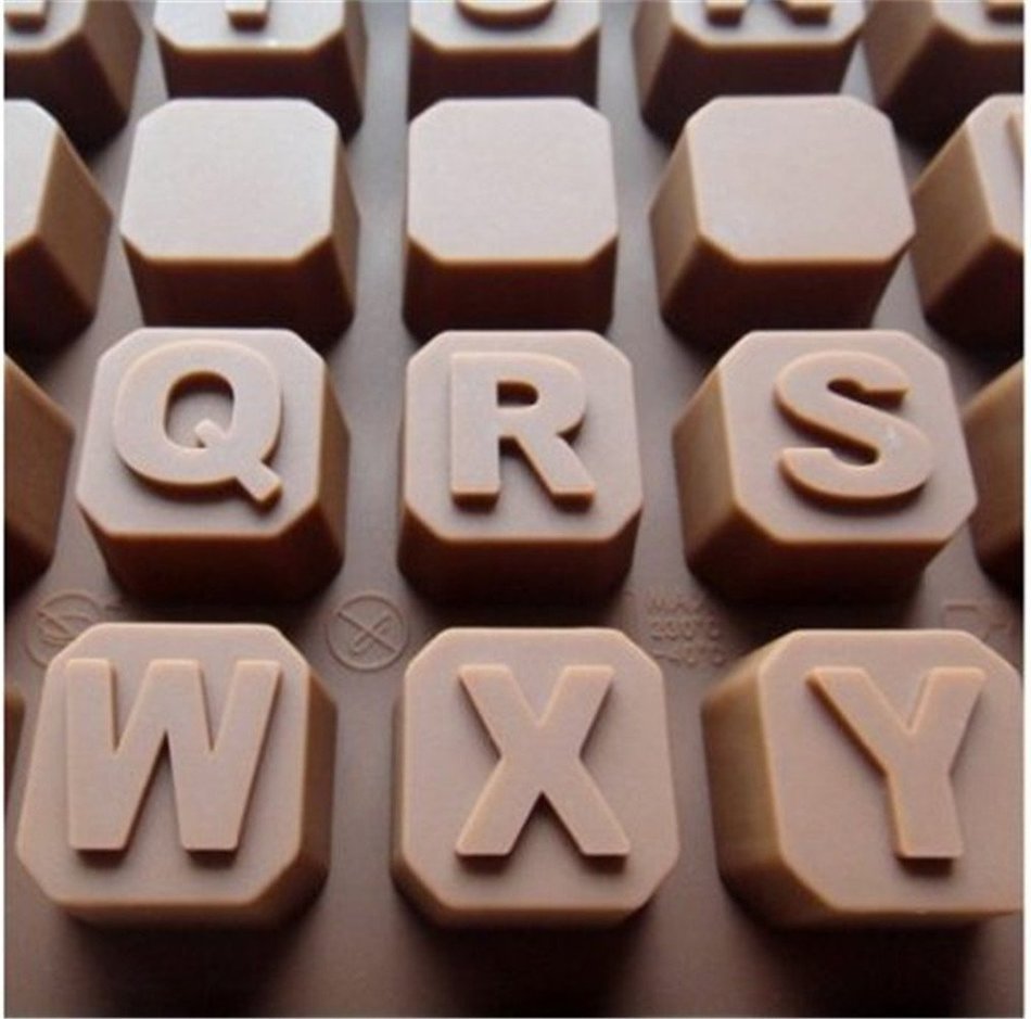 U-beauty 30 Cavity Letters Silicone Flexible Cake Chocolate Ice Jelly Soap Mold Mould Diy Tool N2
