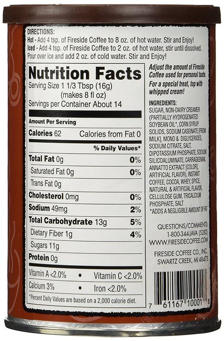 Fireside Coffee Cafe Mocha Instant Flavored Coffee 8 Ounce Canister - Cinnamon Chocolate