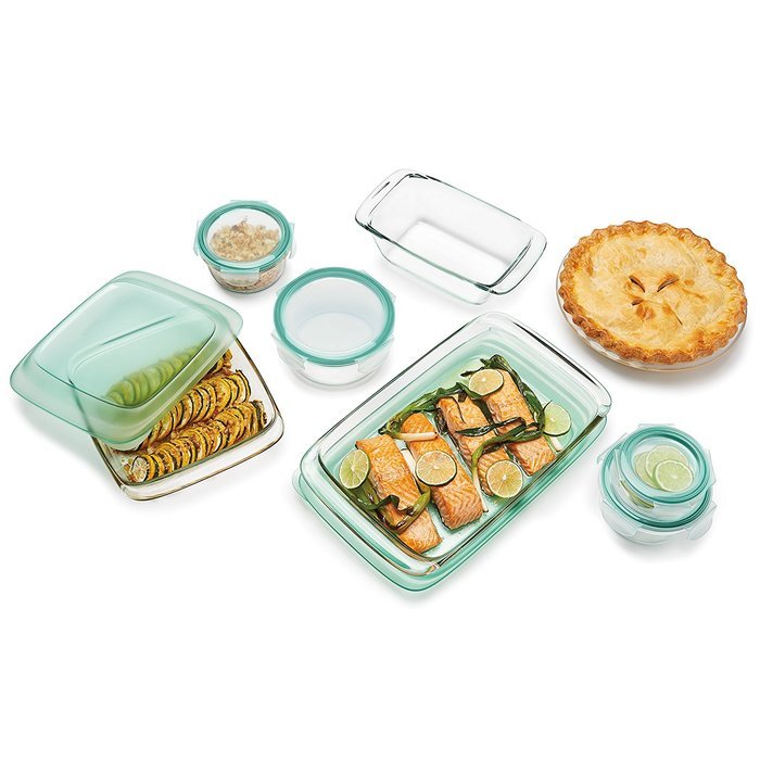 OXO Good Grips 14 Piece Freezer-to-Oven Safe Glass Bake, Serve and Store Set