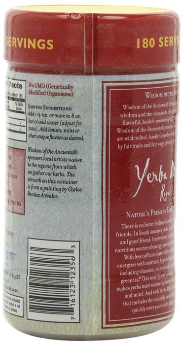 Wisdom of the Ancients Yerba Mate Royale Tea, Instant, 2.82 Ounce (Pack of 4) N4