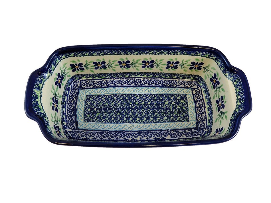 Polish Pottery Rectangular Baker Loaf Pan 9 x 5 x 2.5 N8