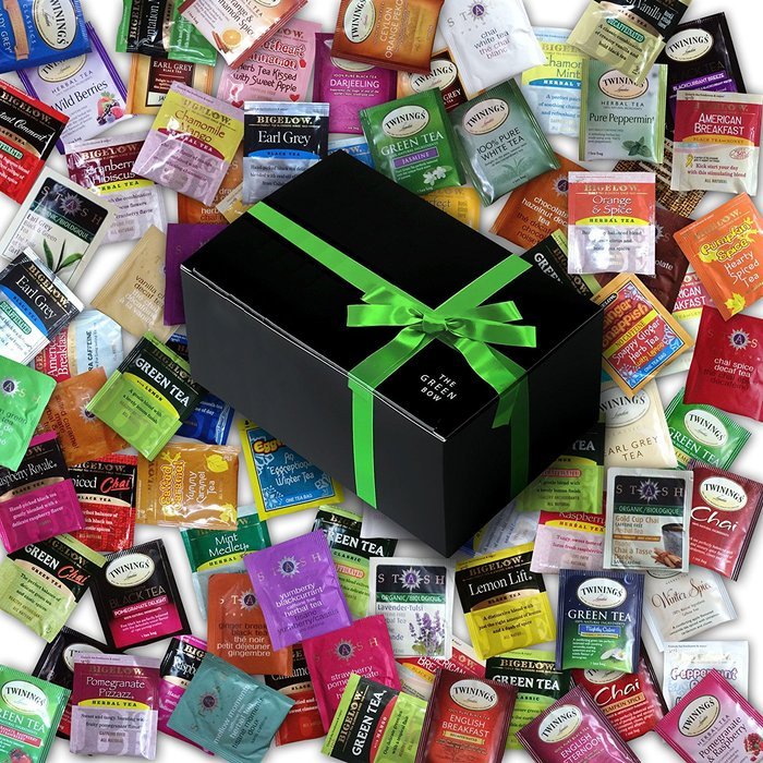 Custom Assorted Bigelow, Stash, Twining Teas (60 Count) - Variety Flavorful Sampler Caffeinated and Decaffeinated... N3