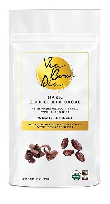 100% Naturally Flavored Coffee, Cinnamon Chocolate, Ground Coffee + Real Cacao Nibs & Cinnamon (no artificial... N10