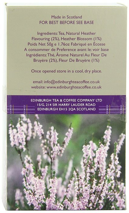 Edinburgh Tea and Coffee Company Heather Tea, 25 Count Teabags N2