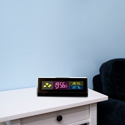 New arrival Rectangle Digital Weather Station Humidity Temperature thermometer LED Weather Clock stazione meteo... N4