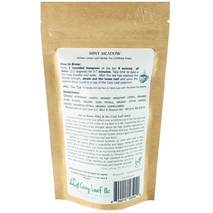 Cozy Leaf Gourmet Artisan Tea Blend Herbal Tea, Sleep Ease N23