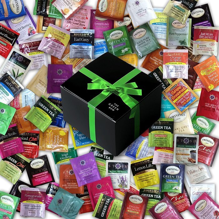 Custom Assorted Bigelow, Stash, Twining Teas (60 Count) - Variety Flavorful Sampler Caffeinated and Decaffeinated... N4